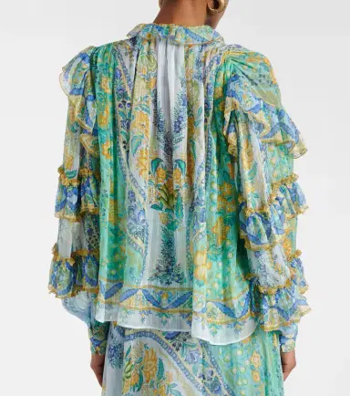 Etro Floral ruffled silk blouse | Thumbnail 6 Etro Floral ruffled silk blouse | Thumbnail 6