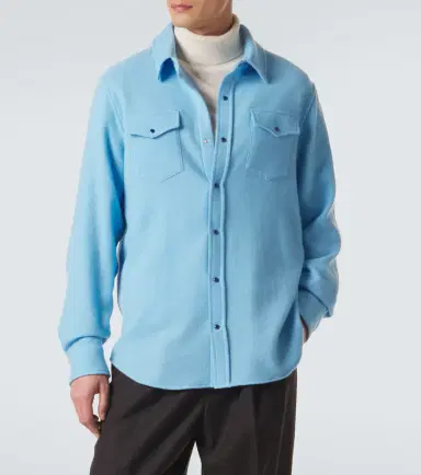 God's True Cashmere Blue Lagoon cashmere shirt with lapis lazuli | Thumbnail 6 God's True Cashmere Blue Lagoon cashmere shirt with lapis lazuli | Thumbnail 6