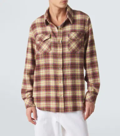 God's True Cashmere Plaid cashmere shirt with sunstone | Thumbnail 4 God's True Cashmere Plaid cashmere shirt with sunstone | Thumbnail 4