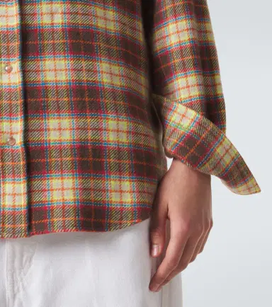 God's True Cashmere Plaid cashmere shirt with sunstone | Thumbnail 5 God's True Cashmere Plaid cashmere shirt with sunstone | Thumbnail 5