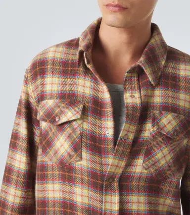 God's True Cashmere Plaid cashmere shirt with sunstone | Thumbnail 6 God's True Cashmere Plaid cashmere shirt with sunstone | Thumbnail 6