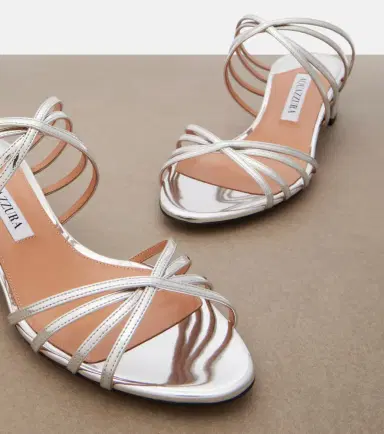 Aquazzura Tell Me mirrored leather mules | Thumbnail 3 Aquazzura Tell Me mirrored leather mules | Thumbnail 3