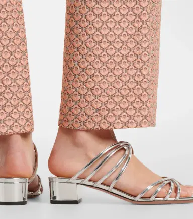 Aquazzura Tell Me mirrored leather mules | Thumbnail 5 Aquazzura Tell Me mirrored leather mules | Thumbnail 5