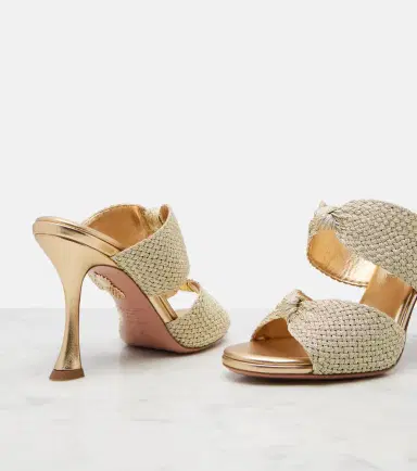 Aquazzura Smile raffia-effect mules | Thumbnail 3 Aquazzura Smile raffia-effect mules | Thumbnail 3