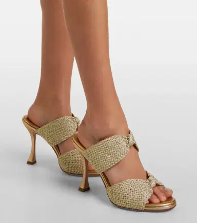 Aquazzura Smile raffia-effect mules | Thumbnail 5 Aquazzura Smile raffia-effect mules | Thumbnail 5