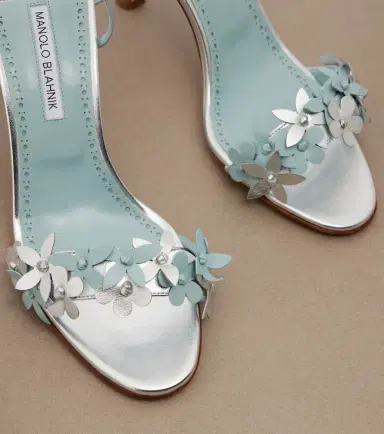 Manolo Blahnik Anista floral-appliqué leather sandals | Thumbnail 3 Manolo Blahnik Anista floral-appliqué leather sandals | Thumbnail 3