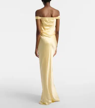 The Sei Bardot draped silk charmeuse gown | Thumbnail 4 The Sei Bardot draped silk charmeuse gown | Thumbnail 4