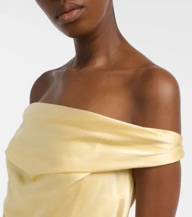The Sei Bardot draped silk charmeuse gown | Thumbnail 6 The Sei Bardot draped silk charmeuse gown | Thumbnail 6