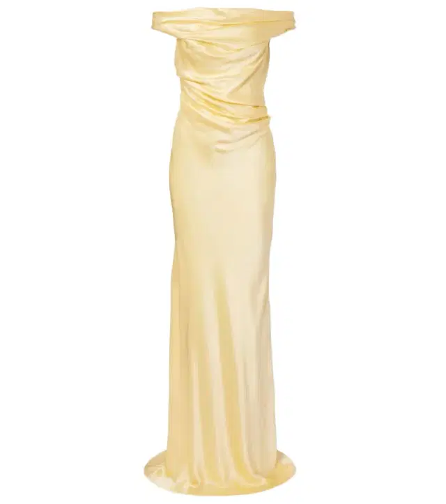 Bardot draped silk charmeuse gown Bardot draped silk charmeuse gown