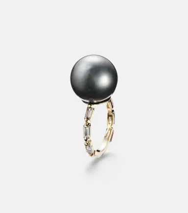 Suzanne Kalan 18kt gold ring with pearl and diamonds | Thumbnail 2 Suzanne Kalan 18kt gold ring with pearl and diamonds | Thumbnail 2