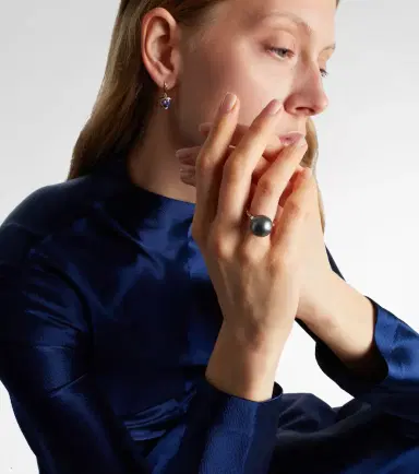 Suzanne Kalan 18kt gold ring with pearl and diamonds | Thumbnail 5 Suzanne Kalan 18kt gold ring with pearl and diamonds | Thumbnail 5