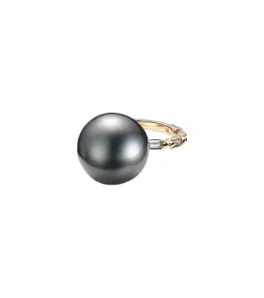 Suzanne Kalan 18kt gold ring with pearl and diamonds | Thumbnail 1 Suzanne Kalan 18kt gold ring with pearl and diamonds | Thumbnail 1