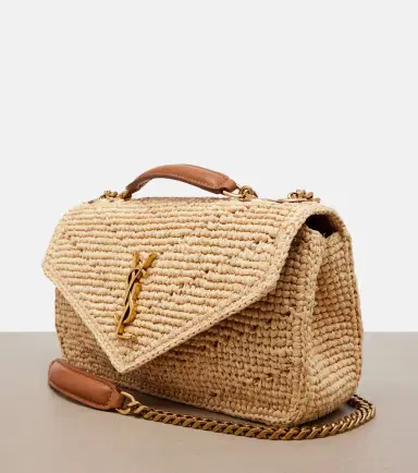 Saint Laurent Loulou Small raffia shoulder bag | Thumbnail 2 Saint Laurent Loulou Small raffia shoulder bag | Thumbnail 2
