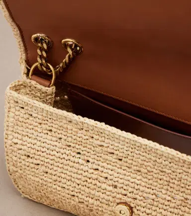 Saint Laurent Loulou Small raffia shoulder bag | Thumbnail 3 Saint Laurent Loulou Small raffia shoulder bag | Thumbnail 3