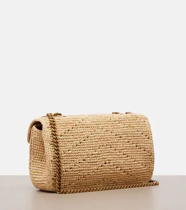 Saint Laurent Loulou Small raffia shoulder bag | Thumbnail 4 Saint Laurent Loulou Small raffia shoulder bag | Thumbnail 4