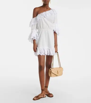 Saint Laurent Loulou Small raffia shoulder bag | Thumbnail 5 Saint Laurent Loulou Small raffia shoulder bag | Thumbnail 5