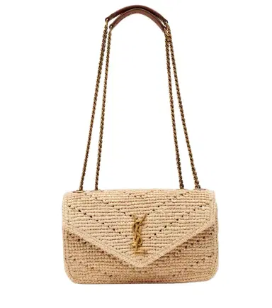 Saint Laurent Loulou Small raffia shoulder bag | Thumbnail 1 Saint Laurent Loulou Small raffia shoulder bag | Thumbnail 1