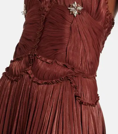 Costarellos Embellished ruched georgette gown | Thumbnail 2 Costarellos Embellished ruched georgette gown | Thumbnail 2