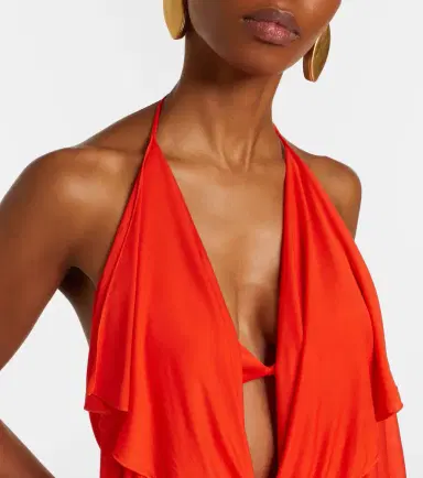 Loewe Paula's Ibiza crêpe jersey maxi dress | Thumbnail 4 Loewe Paula's Ibiza crêpe jersey maxi dress | Thumbnail 4