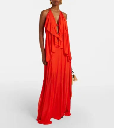 Loewe Paula's Ibiza crêpe jersey maxi dress | Thumbnail 5 Loewe Paula's Ibiza crêpe jersey maxi dress | Thumbnail 5