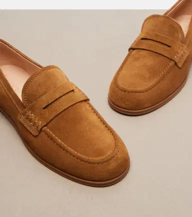 Gianvito Rossi Georgie suede penny loafers | Thumbnail 2 Gianvito Rossi Georgie suede penny loafers | Thumbnail 2