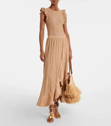 Zimmermann Aster pointelle lamé maxi skirt | Thumbnail 4 Zimmermann Aster pointelle lamé maxi skirt | Thumbnail 4