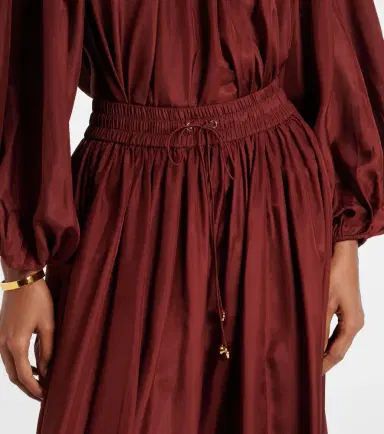 Zimmermann Aster gathered silk habotai maxi skirt | Thumbnail 2 Zimmermann Aster gathered silk habotai maxi skirt | Thumbnail 2