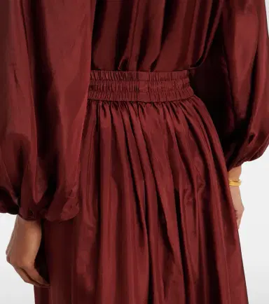 Zimmermann Aster gathered silk habotai maxi skirt | Thumbnail 3 Zimmermann Aster gathered silk habotai maxi skirt | Thumbnail 3