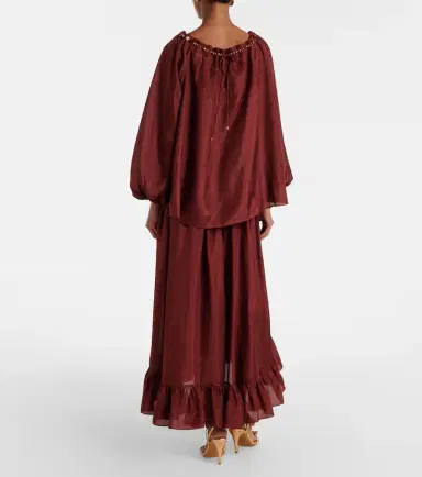 Zimmermann Aster gathered silk habotai maxi skirt | Thumbnail 6 Zimmermann Aster gathered silk habotai maxi skirt | Thumbnail 6
