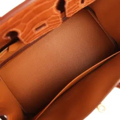 HERMÈS Hermes Birkin 25 Gold Matte Alligator Gold Hardware | Thumbnail 8 HERMÈS Hermes Birkin 25 Gold Matte Alligator Gold Hardware | Thumbnail 8