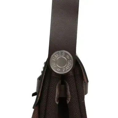 HERMÈS Hermes Herbag Zip 20 Mini Ebene Toile Militaire Canvas and Vache Hunter Palladium Hardware | Thumbnail 8 HERMÈS Hermes Herbag Zip 20 Mini Ebene Toile Militaire Canvas and Vache Hunter Palladium Hardware | Thumbnail 8