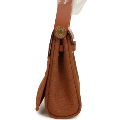 HERMÈS Hermes Herbag Zip 20 Mini Fauve Toile H Canvas and Vache Hunter Gold Hardware | Thumbnail 3 HERMÈS Hermes Herbag Zip 20 Mini Fauve Toile H Canvas and Vache Hunter Gold Hardware | Thumbnail 3