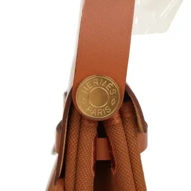 HERMÈS Hermes Herbag Zip 20 Mini Fauve Toile H Canvas and Vache Hunter Gold Hardware | Thumbnail 9 HERMÈS Hermes Herbag Zip 20 Mini Fauve Toile H Canvas and Vache Hunter Gold Hardware | Thumbnail 9
