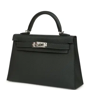 HERMÈS Hermes Kelly Sellier 20 Vert Fonce Epsom Palladium Hardware | Thumbnail 5 HERMÈS Hermes Kelly Sellier 20 Vert Fonce Epsom Palladium Hardware | Thumbnail 5