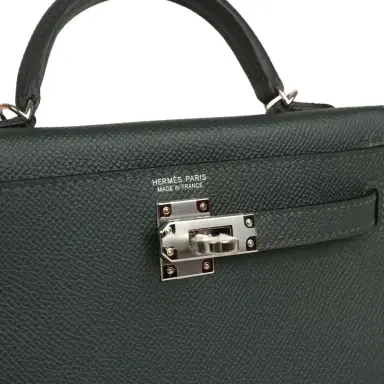 HERMÈS Hermes Kelly Sellier 20 Vert Fonce Epsom Palladium Hardware | Thumbnail 8 HERMÈS Hermes Kelly Sellier 20 Vert Fonce Epsom Palladium Hardware | Thumbnail 8