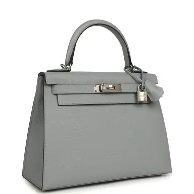 HERMÈS Hermes Kelly Sellier 28 Gris Pantin Epsom Palladium Hardware | Thumbnail 2 HERMÈS Hermes Kelly Sellier 28 Gris Pantin Epsom Palladium Hardware | Thumbnail 2