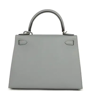HERMÈS Hermes Kelly Sellier 28 Gris Pantin Epsom Palladium Hardware | Thumbnail 4 HERMÈS Hermes Kelly Sellier 28 Gris Pantin Epsom Palladium Hardware | Thumbnail 4