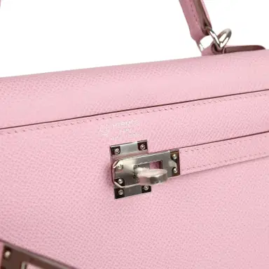 HERMÈS Hermes Special Order (HSS) Kelly Sellier 25 Mauve Sylvestre Verso Epsom Palladium Hardware | Thumbnail 7 HERMÈS Hermes Special Order (HSS) Kelly Sellier 25 Mauve Sylvestre Verso Epsom Palladium Hardware | Thumbnail 7