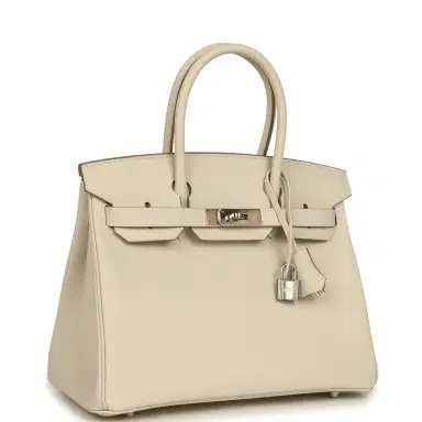 HERMÈS Pre-owned Hermes Birkin 30 Craie Epsom Palladium Hardware | Thumbnail 2 HERMÈS Pre-owned Hermes Birkin 30 Craie Epsom Palladium Hardware | Thumbnail 2