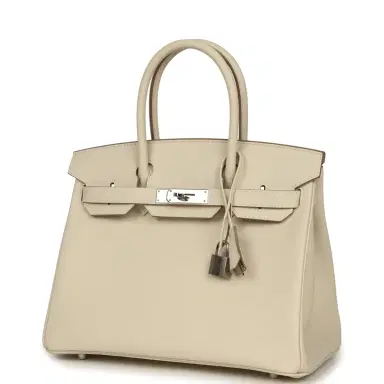 HERMÈS Pre-owned Hermes Birkin 30 Craie Epsom Palladium Hardware | Thumbnail 5 HERMÈS Pre-owned Hermes Birkin 30 Craie Epsom Palladium Hardware | Thumbnail 5