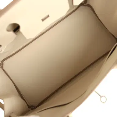 HERMÈS Pre-owned Hermes Birkin 30 Craie Epsom Palladium Hardware | Thumbnail 8 HERMÈS Pre-owned Hermes Birkin 30 Craie Epsom Palladium Hardware | Thumbnail 8