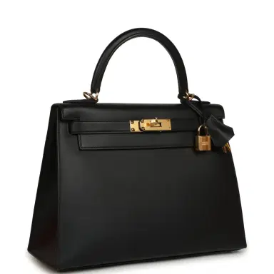 HERMÈS Pre-owned Hermes Kelly Sellier 28 Black Sombrero Gold Hardware | Thumbnail 2 HERMÈS Pre-owned Hermes Kelly Sellier 28 Black Sombrero Gold Hardware | Thumbnail 2