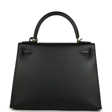 HERMÈS Pre-owned Hermes Kelly Sellier 28 Black Sombrero Gold Hardware | Thumbnail 4 HERMÈS Pre-owned Hermes Kelly Sellier 28 Black Sombrero Gold Hardware | Thumbnail 4