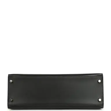 HERMÈS Vintage Hermes Kelly Sellier 32 Black Tadelakt Palladium Hardware | Thumbnail 6 HERMÈS Vintage Hermes Kelly Sellier 32 Black Tadelakt Palladium Hardware | Thumbnail 6