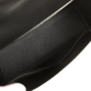 HERMÈS Vintage Hermes Kelly Sellier 32 Black Tadelakt Palladium Hardware | Thumbnail 8 HERMÈS Vintage Hermes Kelly Sellier 32 Black Tadelakt Palladium Hardware | Thumbnail 8
