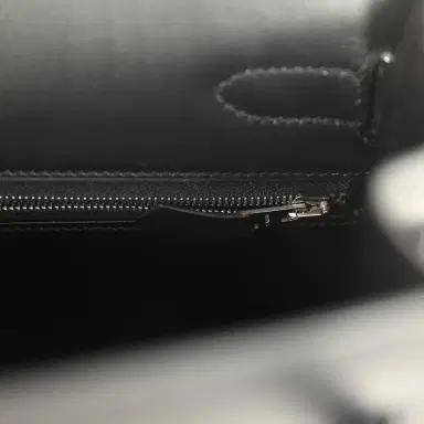 HERMÈS Vintage Hermes Kelly Sellier 32 Black Tadelakt Palladium Hardware | Thumbnail 9 HERMÈS Vintage Hermes Kelly Sellier 32 Black Tadelakt Palladium Hardware | Thumbnail 9