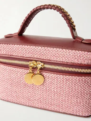 Stella McCartney Falabella Vanity Case Vegetarian Leather-trimmed Raffia Shoulder Bag | Thumbnail 5 Stella McCartney Falabella Vanity Case Vegetarian Leather-trimmed Raffia Shoulder Bag | Thumbnail 5