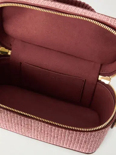 Stella McCartney Falabella Vanity Case Vegetarian Leather-trimmed Raffia Shoulder Bag | Thumbnail 6 Stella McCartney Falabella Vanity Case Vegetarian Leather-trimmed Raffia Shoulder Bag | Thumbnail 6