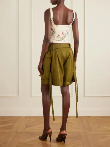 McQueen Belted Cotton-twill Shorts | Thumbnail 3 McQueen Belted Cotton-twill Shorts | Thumbnail 3