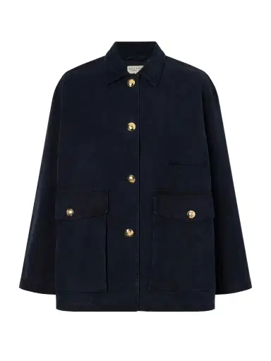 Nili Lotan Devin Corduroy-trimmed Cotton-canvas Jacket | Thumbnail 1 Nili Lotan Devin Corduroy-trimmed Cotton-canvas Jacket | Thumbnail 1